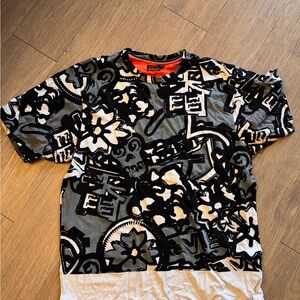 Evisu Kids Graphic Tee - Black, White, and Gray